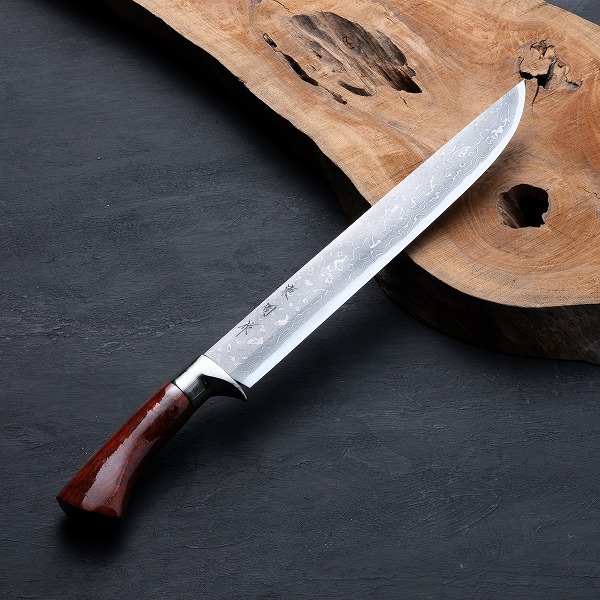 Lovecký nůž AZUMASYUSAKU - Damašek, Aogami ocel (240 mm - 300 mm)