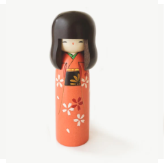 Panenka Kokeshi Kozakura s třešňovými květy