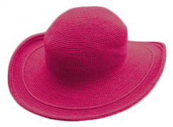 Foxgloves - bavlněný háčkovaný klobouk (RŮŽOVÝ)