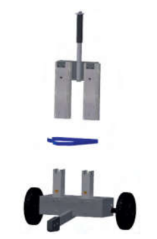 Jednonohý tyrolský žebřík - vozík pro transport a skladování