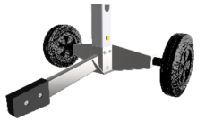 Jednonohý tyrolský žebřík - vozík pro transport a skladování