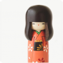 Panenka Kokeshi Kozakura s třešňovými květy