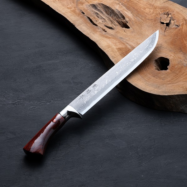 Lovecký nůž AZUMASYUSAKU - Damašek, Aogami ocel (240 mm - 300 mm)