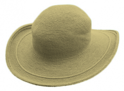 Foxgloves - bavlněný háčkovaný klobouk (BÉŽOVÝ)