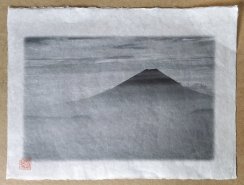 Originální tisk Shozo Kaieda - hora Fuji v oblacích A3