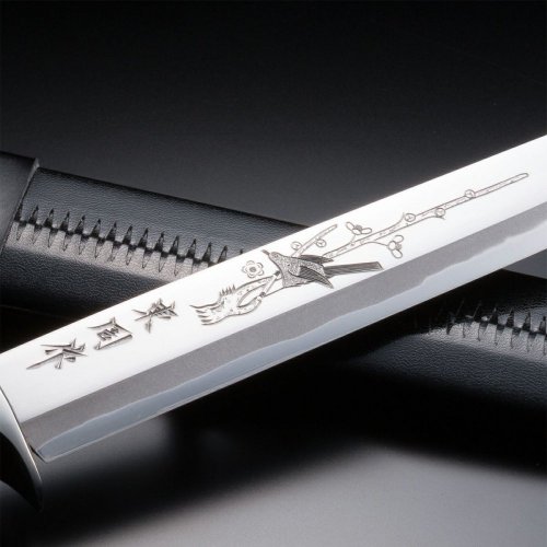Lovecký nůž AZUMASYUSAKU - leštěná čepel 240mm, SLAVÍK