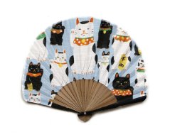 Vějíř skládací s Maneki-neko