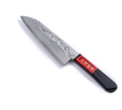 Kuchyňský nůž Shigehiro Santoku 170mm - damaškový vzor